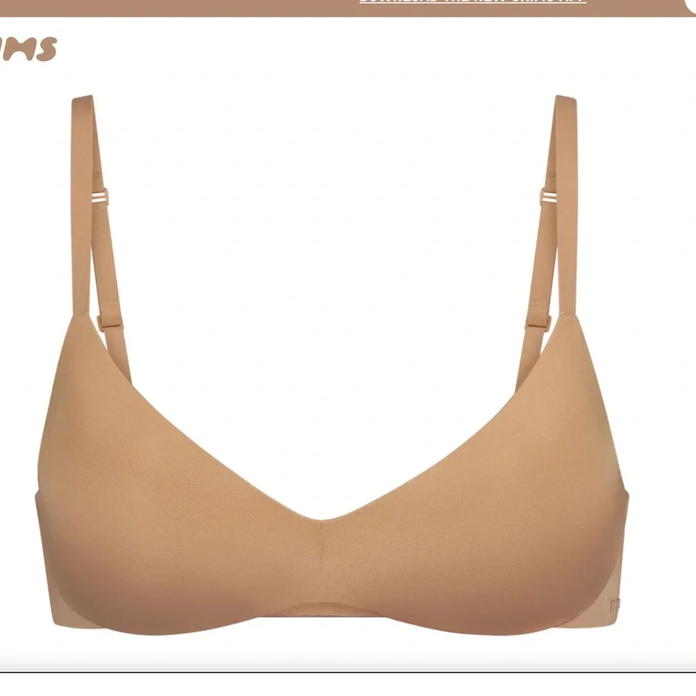 NWT Skims Body WIRELESS Push Up Plunge BRA in Ochre 34B - Picture 4 of 9